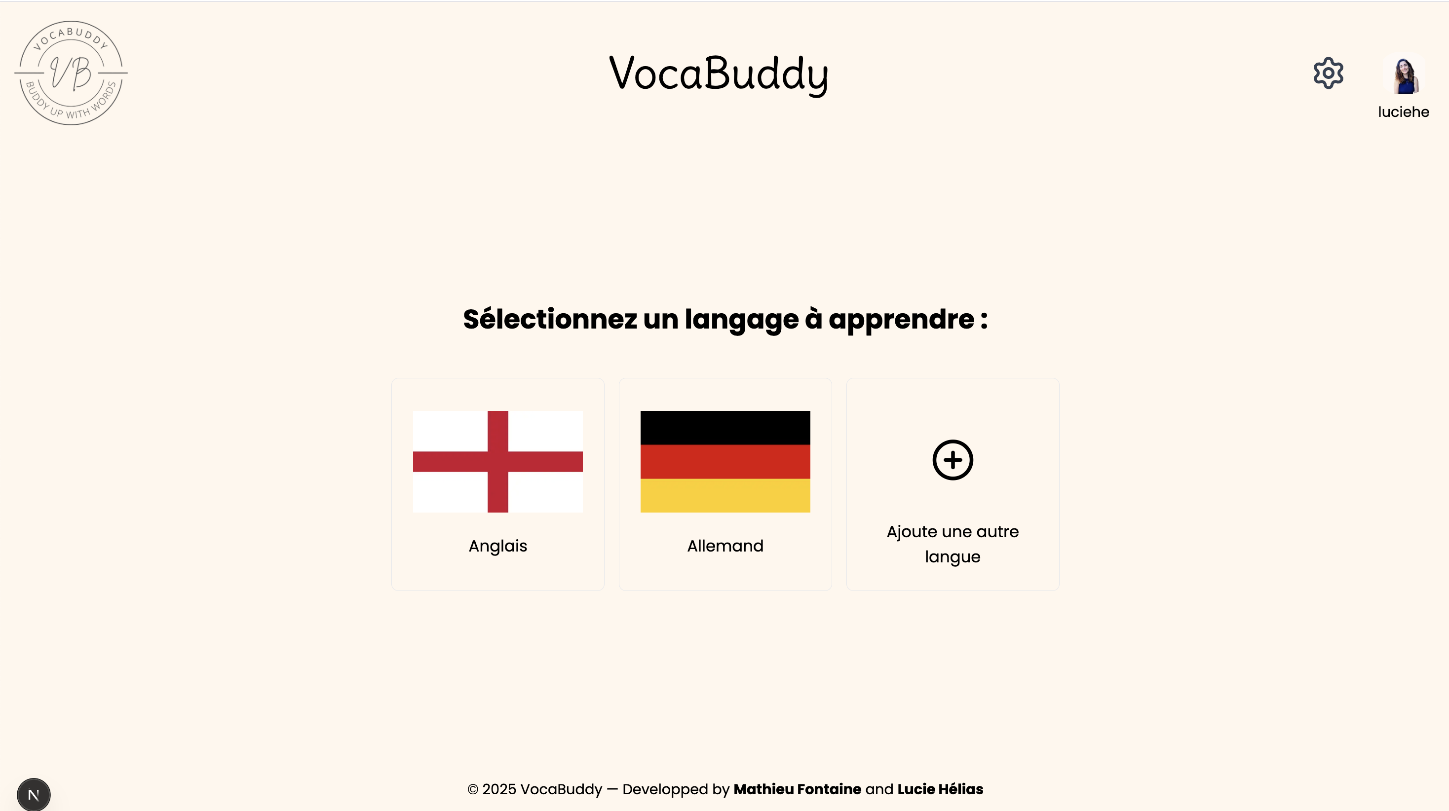 VocaBuddy - Application d'apprentissage de vocabulaire